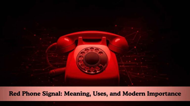 Red Phone Signal: Meaning, Uses, and Modern Importance